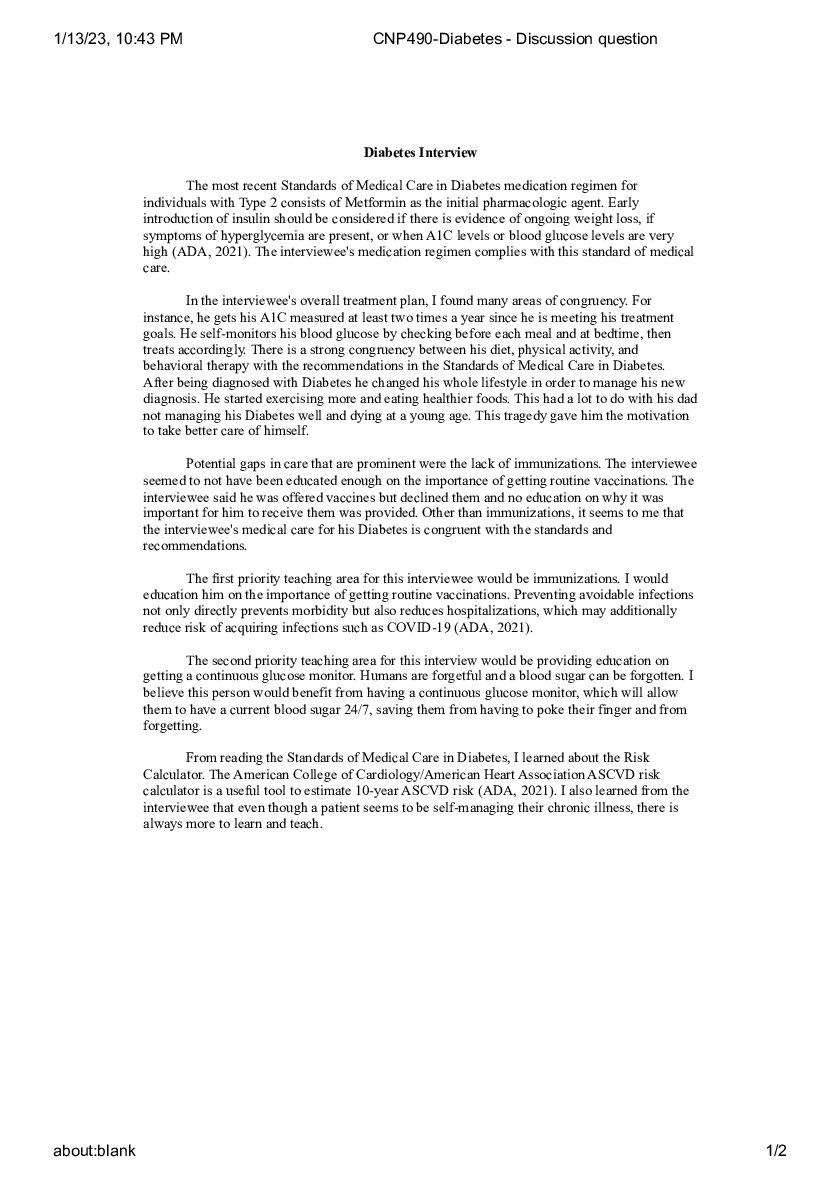 Preview image for CNP490-Diabetes - Discussion question